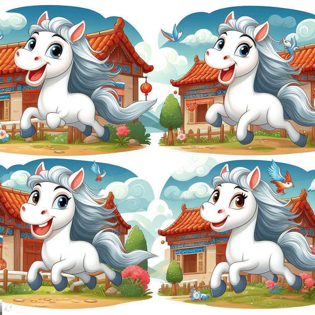 китайская притча: четыре белых коня